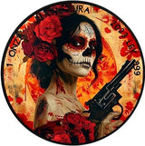 Mexico 2023 1 Onza SANTA MUERTE Gun Black Platinum 1 Oz .999 Silver Coin 100 Made!