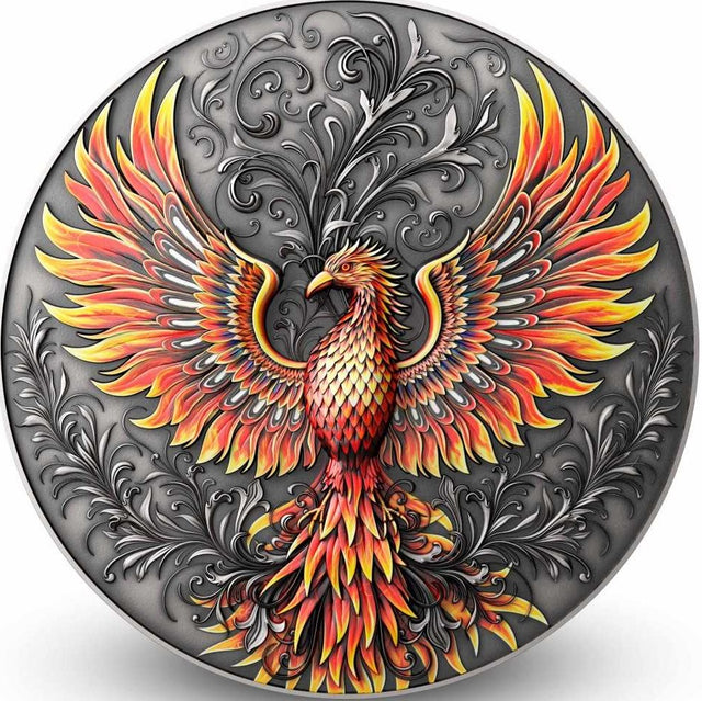 Niue 2023 $2 PHOENIX 1oz Antique Silver Reverse