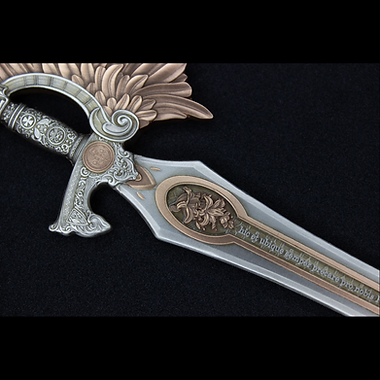 PRE-ORDER KOMSCO South Korea 2024 SWORD of SAINT GABRIEL Rose Gold Special Edition 2.5 oz .999 Antiqued Silver Stacker Letter Opener