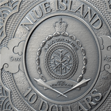 Niue 2024 $10 POWER OF GREEN DRAGON 5 oz .999 Coloured Antique Silver Coin