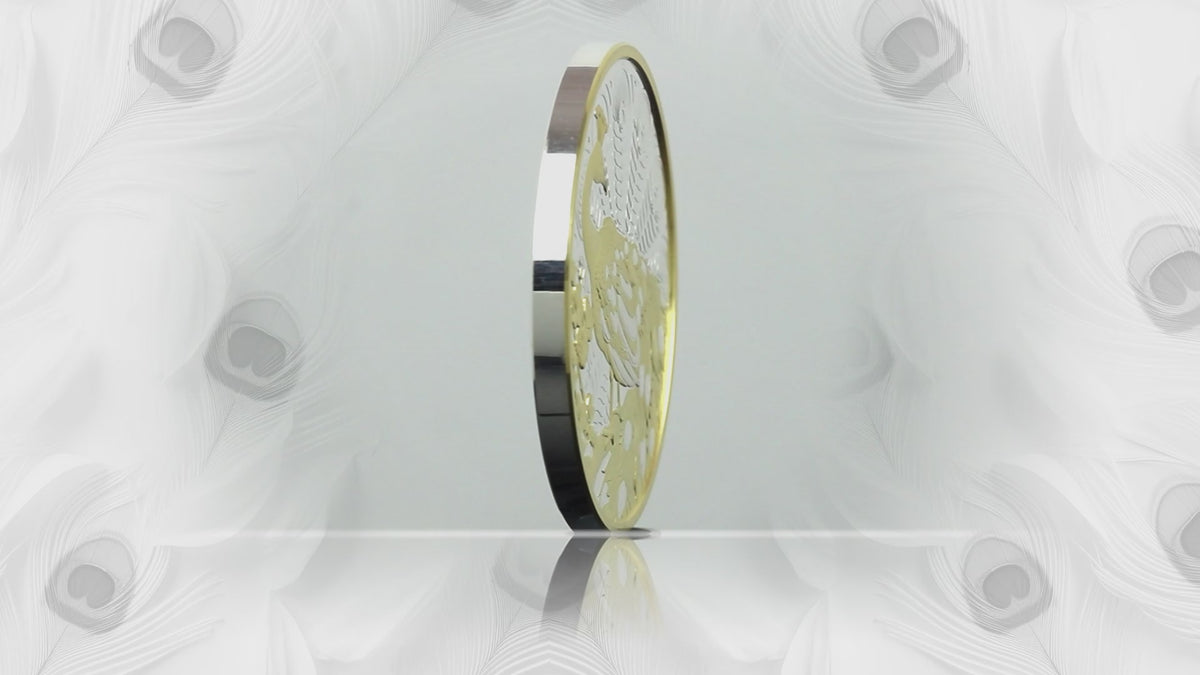 Niue 2024 $1 Peacock 1oz .999 Gold-plated Silver Proof Coin