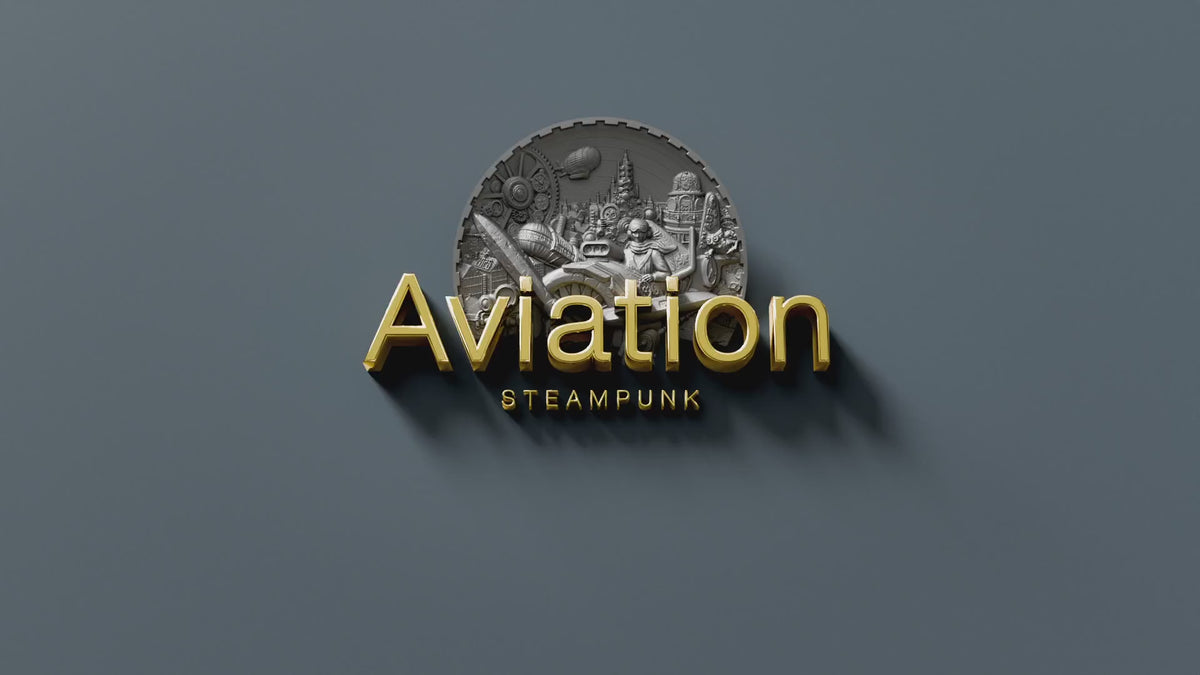 Cook Islands 2025 $20 AVIATION Steampunk 3oz .9999 Antique Silver Coin CIT Smartminting®
