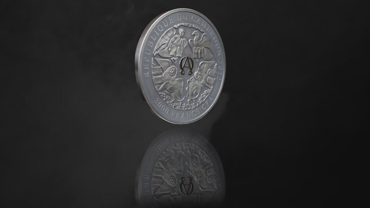 Cameroon 2022 3000 Francs WHORE OF BABYLON Apocalypse 3 Oz Silver Coin Video  FORTYMILLION