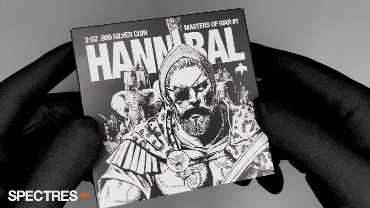 Chad 2024 10000 Francs HANNIBAL Masters of War 2oz Antique Silver Coin
