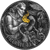 Cameroon 2023 3000 Francs Prometheus- The Great Greek Mythology 3 Oz Antique Silver Coin  333 Minted