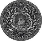 Cameroon 2023 3000 Francs Prometheus- The Great Greek Mythology 3 Oz Antique Silver Coin  333 Minted