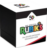 Australia 2024 $2 Rubik Cube 50th Anniversary  2oz .9999 Silver Antiqued 24k Gold Plated Coloured Coin Perth Mint