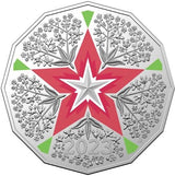 Australia 2023 Christmas Decoration 50 Cent CuNi Coloured Uncirculated Coin