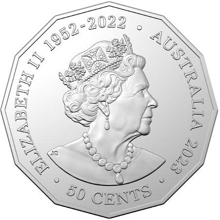 Australia 2023 Christmas Decoration 50 Cent CuNi Coloured Uncirculated Coin