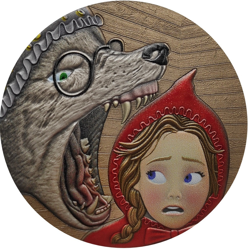 Niue 2022 $1 Red Riding Hood - Fairy Tales 1 Oz Antique Silver Coin 1000 Mintage