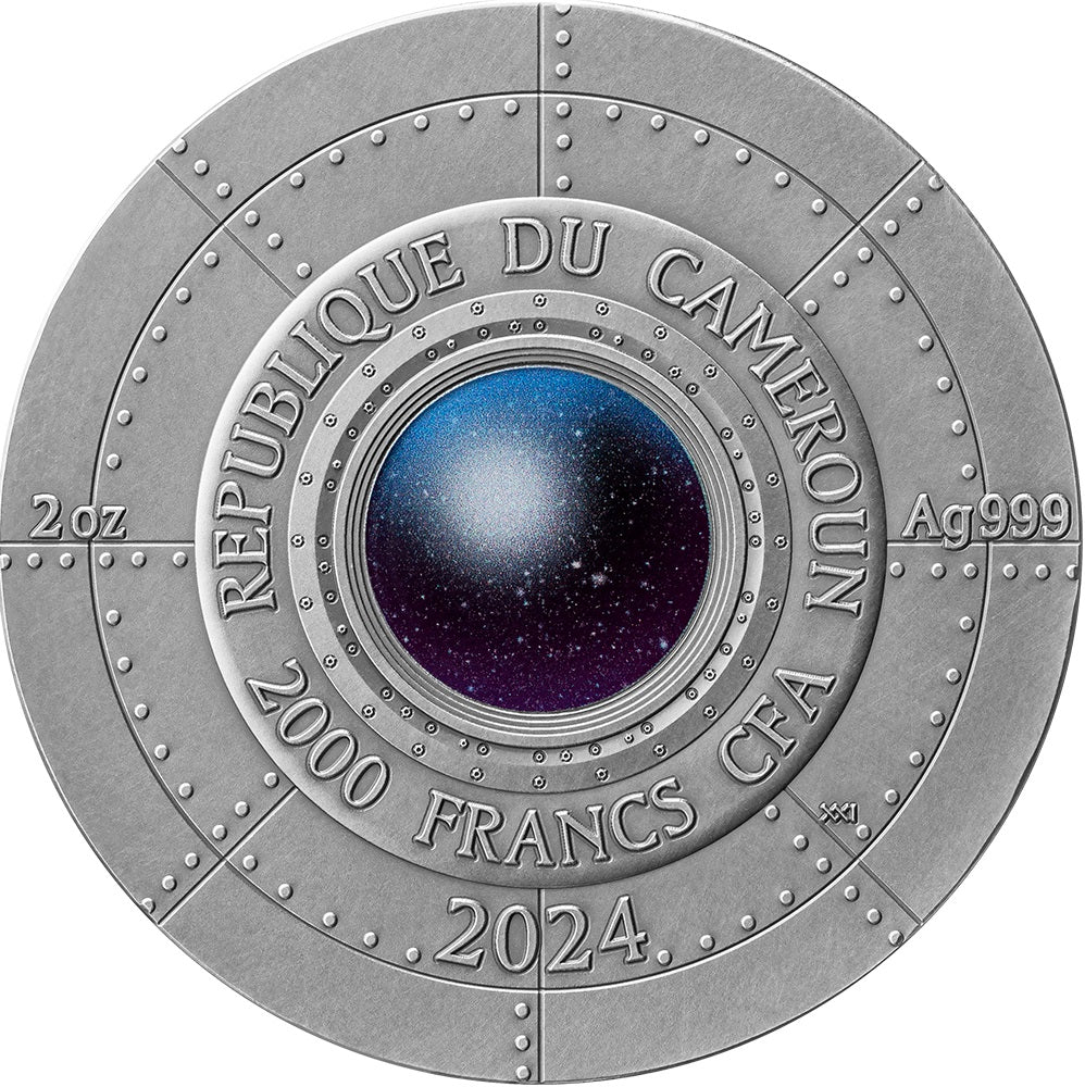 Cameroon 2024 2000 Francs ROSWELL UFO INCIDENT Interstellar Phenomena 2oz .999 Antique Silver Coin