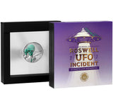 Cameroon 2024 2000 Francs ROSWELL UFO INCIDENT Interstellar Phenomena 2oz .999 Antique Silver Coin