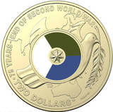 Australia 2020 $2 End of WWII Armistice Coloured Uncirculated Sealed Royal Australian Mint Bag of 5 Coins