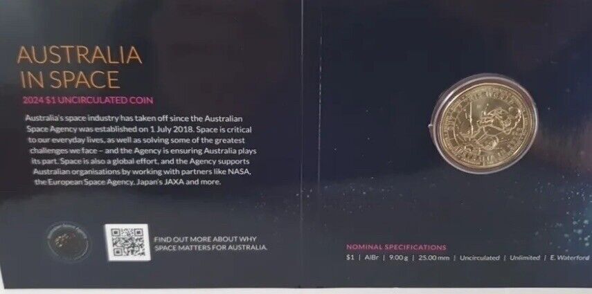 Australia 2024 $1 Out of this World Australia In Space Reverse in Folder