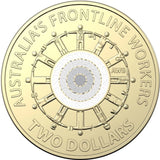 Australia 2022 $2 Frontline Workers Coloured Uncirculated Sealed Royal Australian Mint Bag of 5 Coins