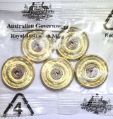 Australia 2021 $2 Indigenous Military Service Coloured Uncirculated Sealed Royal Australian Mint Bag of 5 Coins