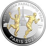 Australia 2024 $5 AUSTRALIAN PARALYMPIC TEAM Domed Silver Proof
