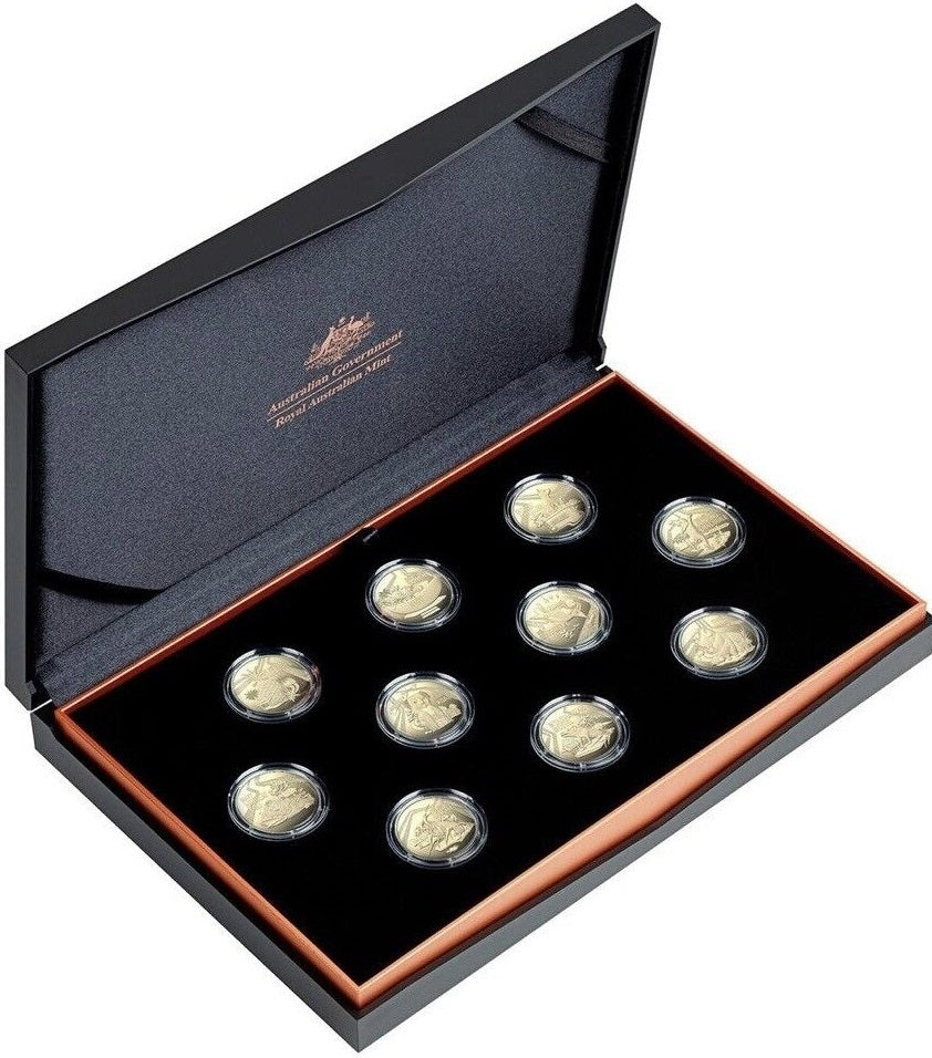 Australia 2023 $1 AUSSIE BIG THINGS AlBr Proof 10-Coin Collection Set