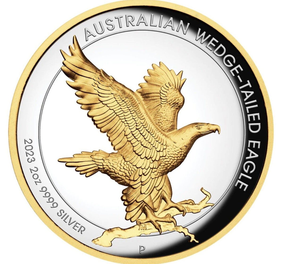 2023 Australian Wedge-Tailed Eagle 2oz Silver High Relief Gilded Coin