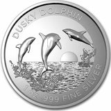 Australia 2022 $5 Dusky Dolphin 1oz High Relief Silver Proof Coin 1000 Mintage
