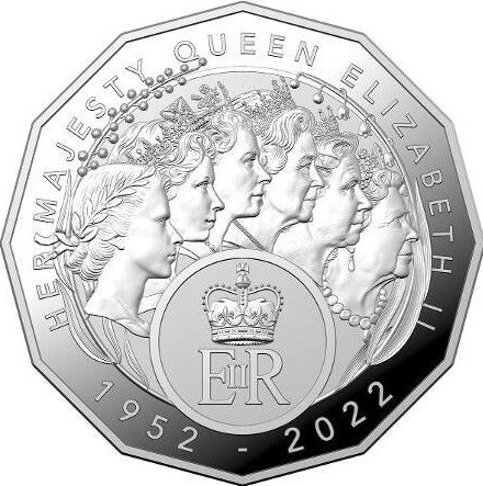 Australia 2023 50 Cents Elizabeth Regina – HM Queen Elizabeth II Commemoration Silver Proof Coin Reverse