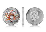 Samoa 2023 $2 NINE TAILED FOX Mythical Creatures 1 Oz Coloured Silver Coin