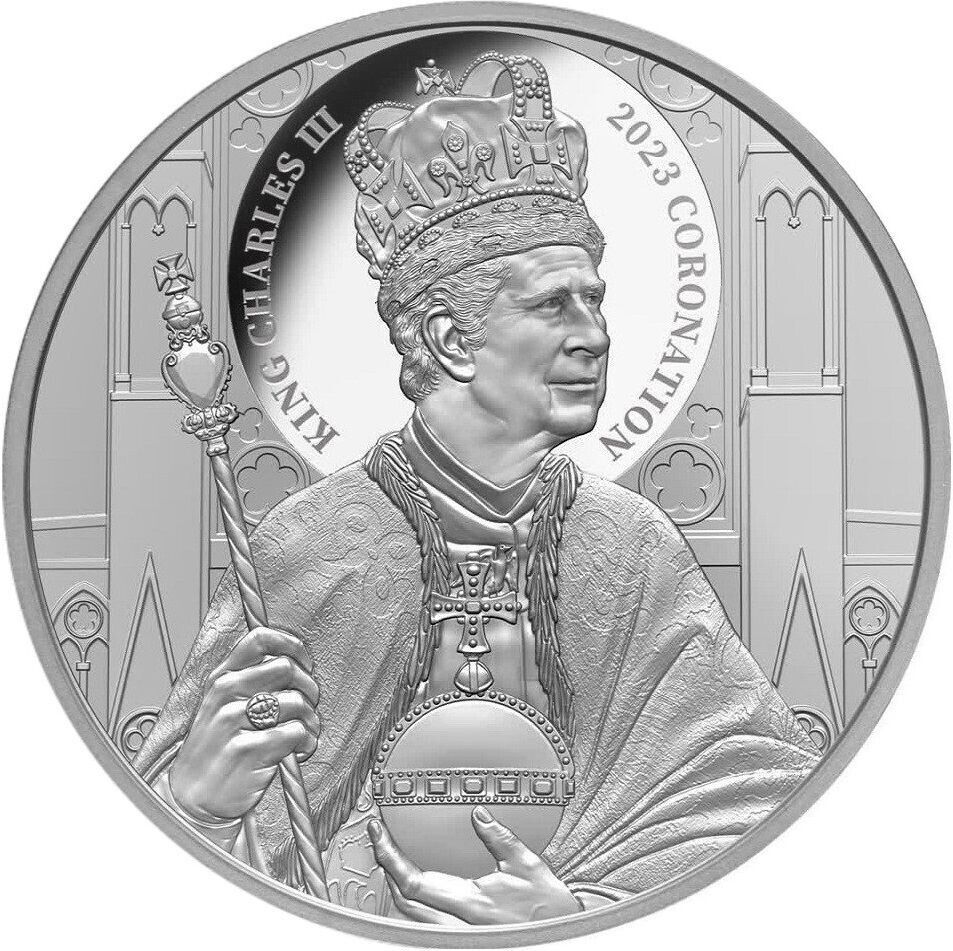 Niue 2023 $1 King Charles III Coronation 1oz .999 Silver Proof Coin