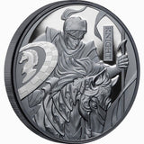 Niue 2024 $1 Chess Knight Armored Horse 1 Oz Pure Silver Black Proof OGP MINTAGE 999