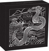 Australian Lunar Series III 2024 $1 Year of the Dragon 1oz Coloured .9999 Silver Proof Coin Box
