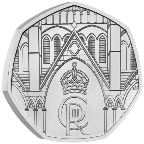 United Kingdom 2023 50p  King Charles III Coronation Brilliant Uncirculated Coin