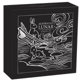 Australia 2023 $1 Year of the Rabbit 1oz Silver Proof High Relief Coin - Lunar Series III Perth Mint