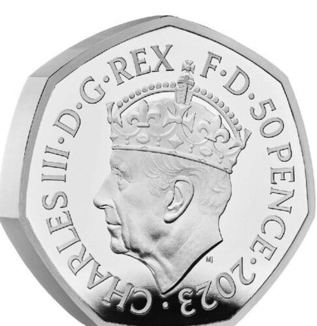 United Kingdom 2023 50p King Charles III Coronation Silver Proof Coin