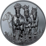 Mongolia 2022 1000 Togrog STALLION Growing Up 2 Oz Silver Coin