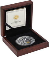 Niue 2023 $5 Shaolin Leopard Kung Fu Martial Art Styles Swarovski Crystal 2 Oz Antique Silver Coin