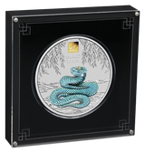 Australia 2025 $30 Year of the Snake 1 kilo.9999 Silver Coloured Coin with Gold Privy Mark PERTH MINT