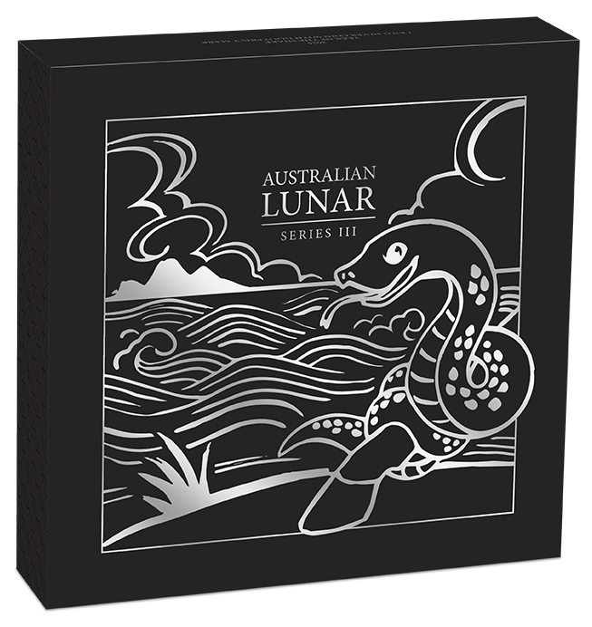 Australia 2025 $30 Year of the Snake 1 kilo.9999 Silver Coloured Coin with Gold Privy Mark PERTH MINT