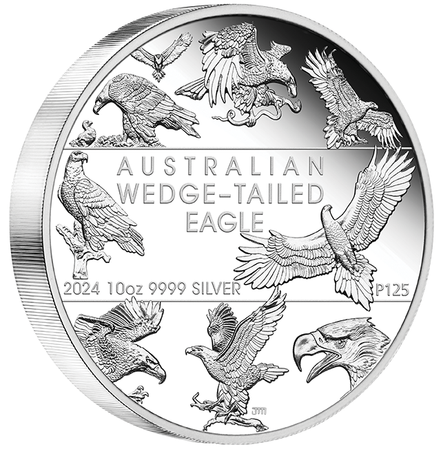 Australia 2024 $10 Wedge Tailed Eagle 10oz .9999 Silver Proof Coin - 10th Anniversary