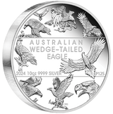 Australia 2024 $10 Wedge Tailed Eagle 10oz .9999 Silver Proof Coin - 10th Anniversary