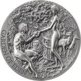 Cameroon 2023 2000 Francs THE GARDEN OF EDEN Bible Stories 2 Oz Antique Silver Coin