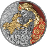 Cameroon 2023 2000 Francs CFA Twists of Destiny Series THE GOLDEN TOUCH 2 oz Antique Silver Coin