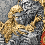 Cameroon 2023 2000 Francs CFA Twists of Destiny Series THE GOLDEN TOUCH 2 oz Antique Silver Coin