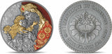 Cameroon 2023 2000 Francs CFA Twists of Destiny Series THE GOLDEN TOUCH 2 oz Antique Silver Coin