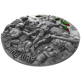 Cameroon 2023 2000 Francs SNAKE ISLAND INCIDENT Ukraine War 2 Oz Antique .999 Silver Coin Reverse
