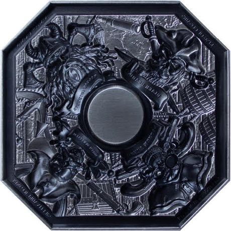 KOMSCO South Korea 2024 The Kings of Pirates 2 oz .999 Silver Antiqued Stacker Reverse