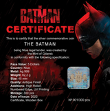 Niue Island 2024 $5 The Batman DARK KNIGHT 2 Oz .999 Silver UHR 2.7mm UV Printing