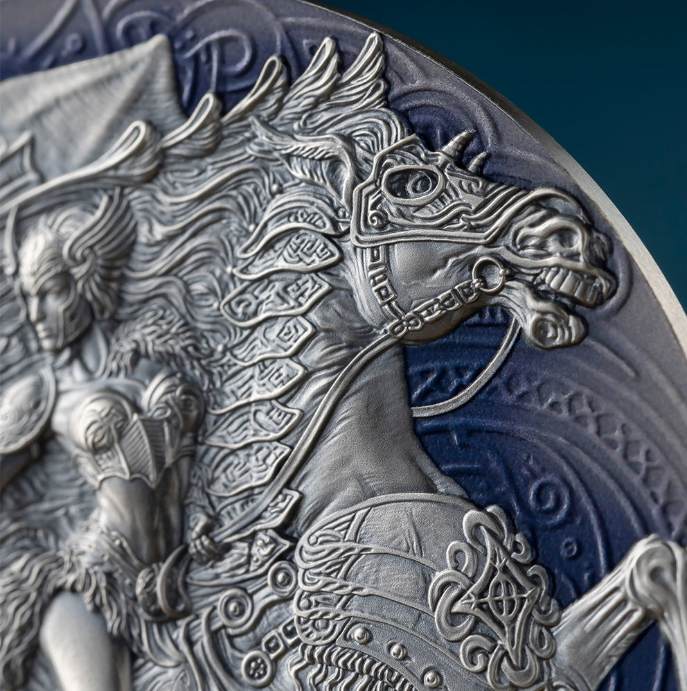 Cameroon 2023 2000 Francs CFA Valkyrie Femina Bellator 2 Oz Silver Coin 500 Made