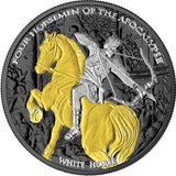 Carpathians 2023 5 Thalers White Horse- Four Horsemen of the Apocalypse 1 Oz Silver Proof Coin