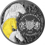 Carpathians 2023 5 Thalers White Horse- Four Horsemen of the Apocalypse 1 Oz Silver Proof Coin
