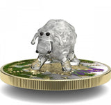 Canada 2022 $5 WHITE SHEEP Murano Glass Series Maple Leaf 1 oz .9999 Colourised Silver