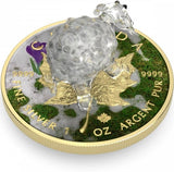 Canada 2022 $5 WHITE SHEEP Murano Glass Series Maple Leaf 1 oz .9999 Colourised Silver
